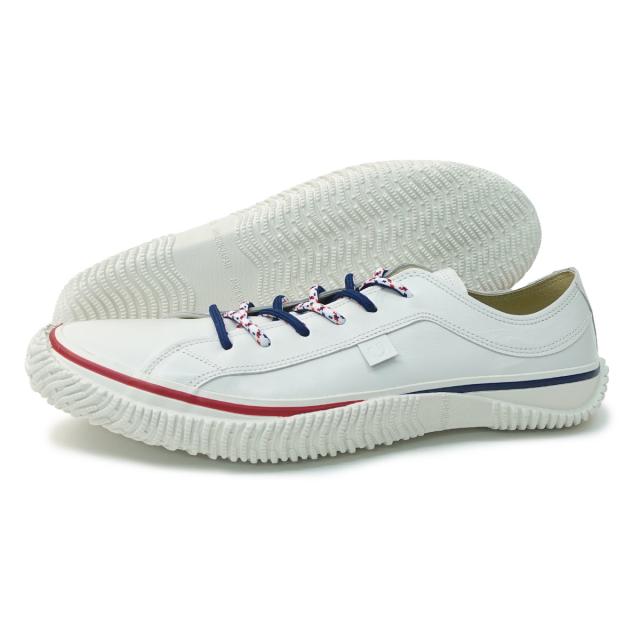 SPINGLE スピングル スニーカー ローカット SP-1045 ホワイト/レッド カンガルーレザー 日本製 スピングルムーブ SPINGLE MOVE