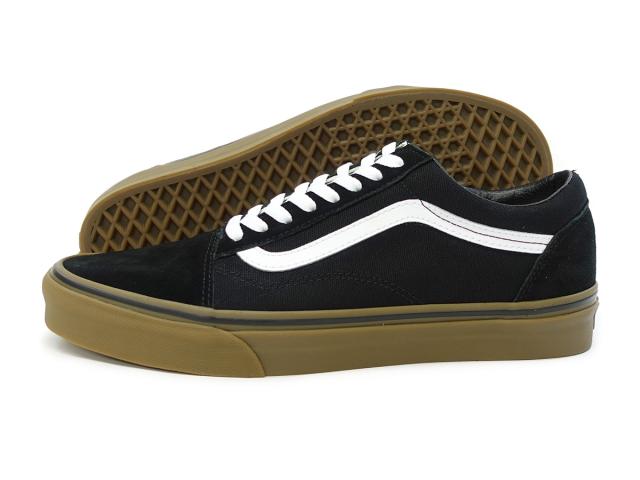 バンズ VANS スニーカー オールド スクール ガムソール ブラック/ミディアムガム VN0001R1GI6 OLD SKOOL (GUMSOLE) BLACK/MEDIUM GUMの通販は 6,699円