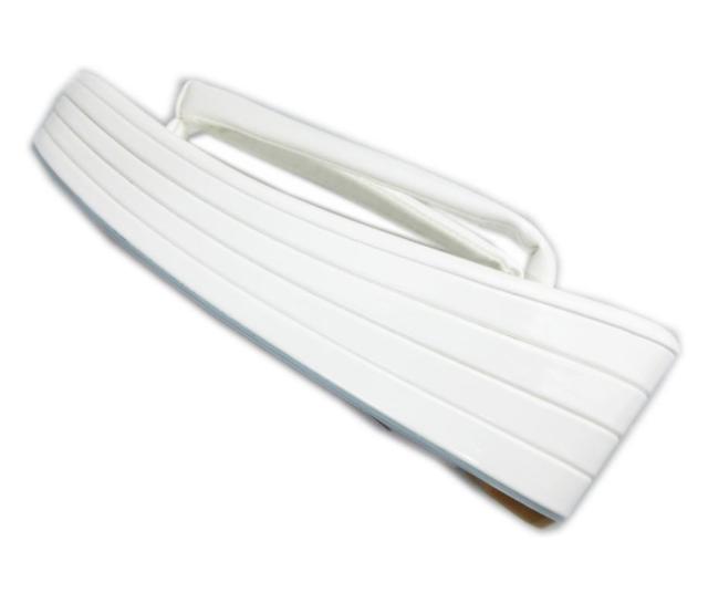 草履 ぞうり 厚底ヒール 白色台白鼻緒 Ｌ 24.5ｃｍ 日本製 4枚芯 無地 こっぽり風 振袖 成人式 卒業式 袴 着物 訪問着 舞妓さん