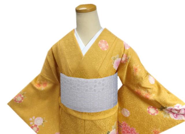 未使用 仮羽織 振袖 未仕立て リメイク 臙脂 正絹 丹後ちりめん 送料 