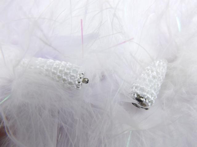 スワン羽毛ショール ロング 白に薄紫羽根 振袖 成人式 卒業式 袴 着物