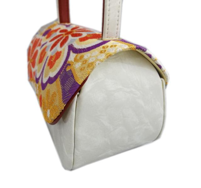 草履バッグセット 帯地 フリー 24.5cm 日本製 オフホワイトマーブル台金地花紋様 振袖 成人式 卒業式 袴 着物 訪問着 振袖用