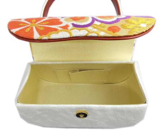 草履バッグセット 帯地 フリー 24.5cm 日本製 オフホワイトマーブル台金地花紋様 振袖 成人式 卒業式 袴 着物 訪問着 振袖用