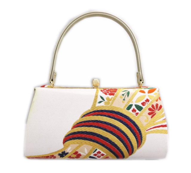 【訳有り 少難あり】 草履バッグセット 帯地 金糸入り白色地古典柄熨斗目 フリー 24.5ｃｍ 日本製 振袖 成人式 卒業式 袴 訪問着 着物 振袖用