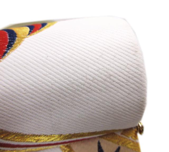 【訳有り 少難あり】 草履バッグセット 帯地 金糸入り白色地古典柄熨斗目 フリー 24.5ｃｍ 日本製 振袖 成人式 卒業式 袴 訪問着 着物 振袖用