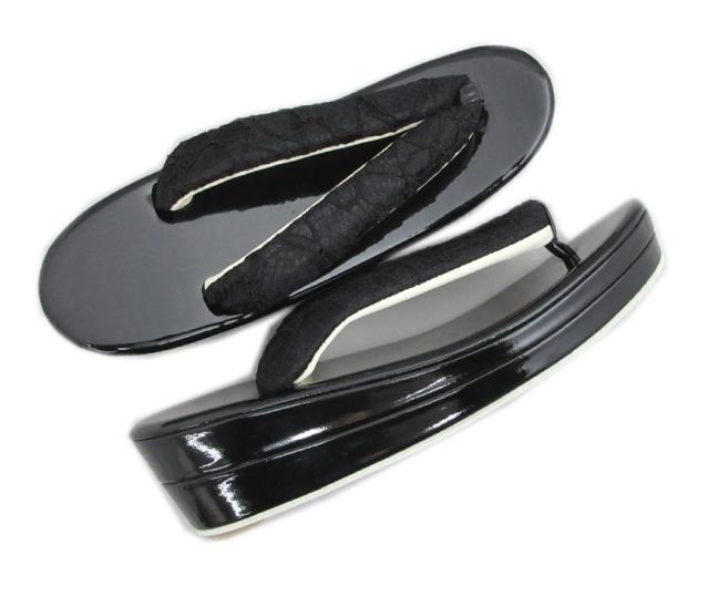 草履バッグセット レース 四角型 黒 フリー 24cm 振袖 成人式 卒業式