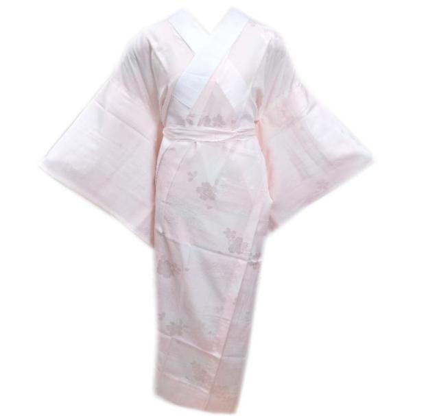 新品 長襦袢用反物 ポリエステル100％ 薄ピンク色 約12m（呉服屋