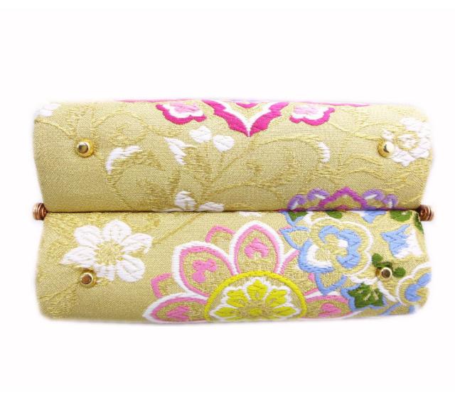 草履バッグセット 西陣織 帯地 金糸入り金色地正倉院 フリー 日本製 振袖