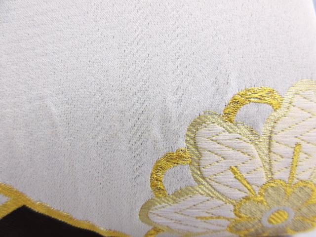 【訳有り 少難あり】 草履バッグセット 帯地 金糸入りきなり黒色地大輪華紋様 Ｌ 24.5ｃｍ 日本製 振袖 成人式 卒業式 袴 訪問着 着物