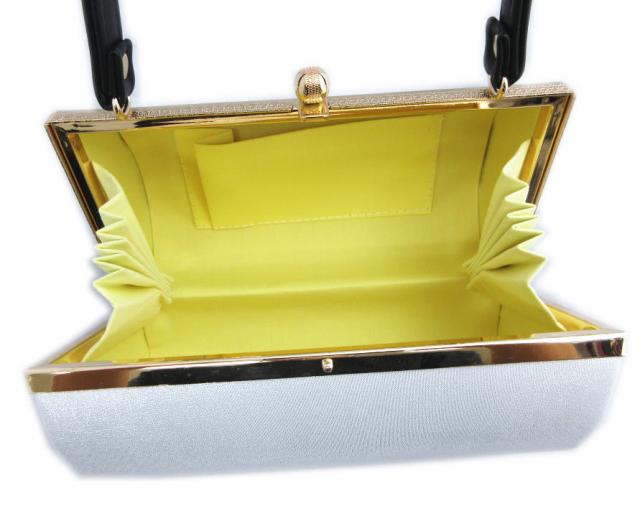 草履バッグセット ラメ入り 横丸型 銀色（黒） フリー 24.5ｃｍ 日本製 振袖 成人式 卒業式 袴 訪問着 着物 厚底ぞうり