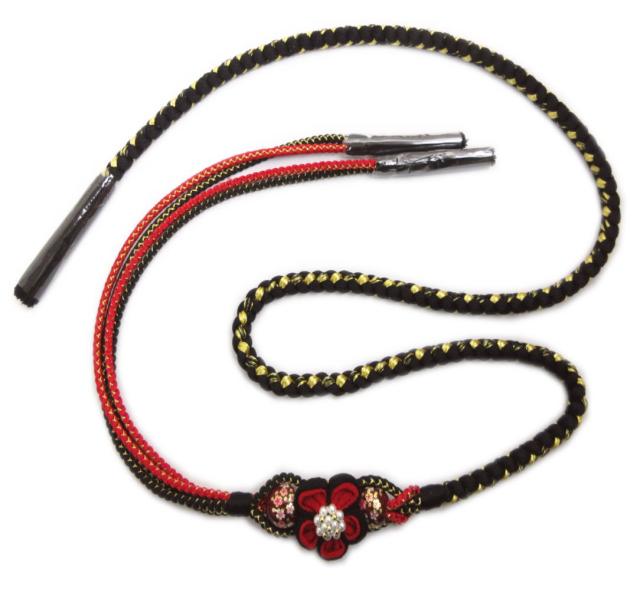 帯締め 帯〆 正絹 赤黒パール可憐花 濃赤花珠 飾り付 黒金 先割れ 2色使い 振袖 成人式 着物 帯じめ 振袖用 きもの 黒色の通販は 5,084円