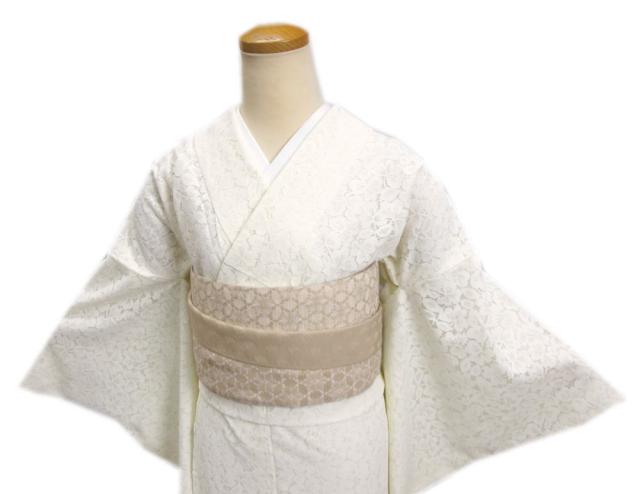 着物 レース 洗える 袷 小紋 半巾帯 細帯 2点セット オフ