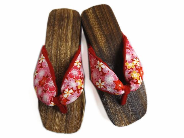 サンダル 下駄 ｌｌ 25 5ｃｍ 大きいサイズ 焼桐茶台 赤色地桜さくら 浴衣 ゆかた デニム 女性用 レディースの通販はau Pay マーケット 和さくら庵