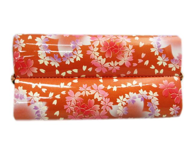 【訳有り 少難あり】 草履バッグセット 大きいサイズ ３Ｌ 26.5ｃｍ 金朱色ぼかし地桜小さくら輪 日本製 振袖 成人式 卒業式 袴 着物 振袖用 XＬ