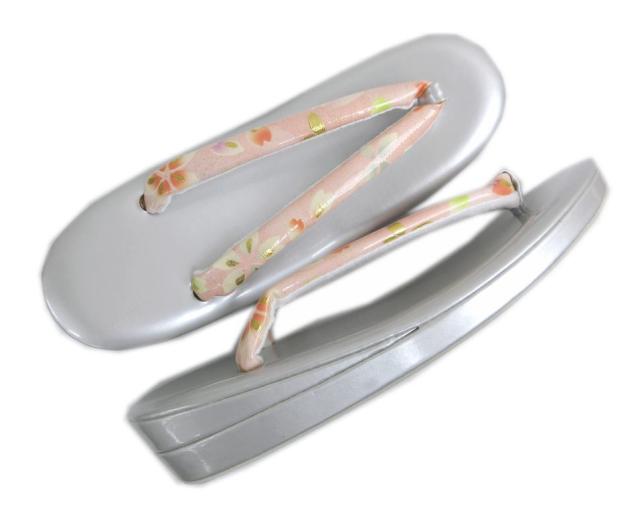 草履バッグセット 横丸型 薄ピンク色地桜蝶 ＬＬ 25.5ｃｍ 大きいサイズ 振袖 成人式 卒業式 袴 訪問着 着物 2Ｌ