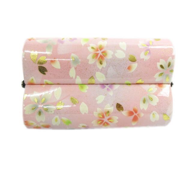 草履バッグセット 横花弁型 薄ピンク色地桜蝶 ＬＬ 25.5ｃｍ 大きいサイズ 振袖 成人式 卒業式 袴 訪問着 着物 2Ｌ