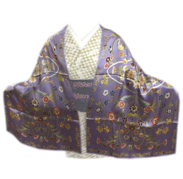 ショール 正絹 シルク 大判 岡重ブランド ストール ひざ掛け 薄紫色地更紗紋様 化粧箱入り 和装 着物 洋服 女性用の通販はau Pay マーケット 和さくら庵