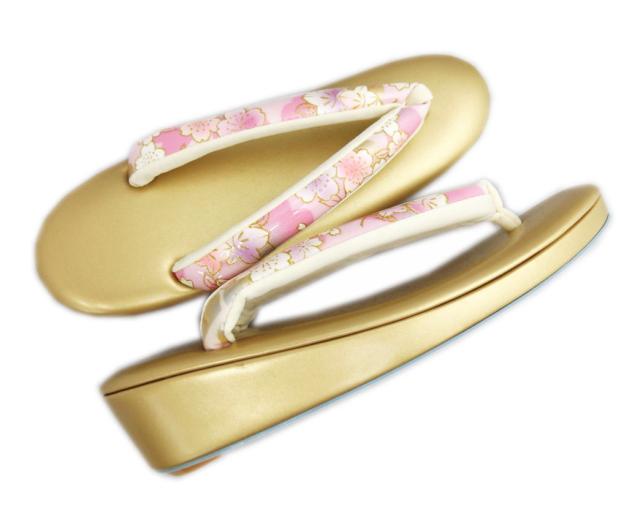 草履バッグセット 横丸型 ピンクぼかし桜華輪 Ｌ 24.5cm 日本製 振袖 成人式 卒業式 袴 訪問着 着物 きもの 振袖用