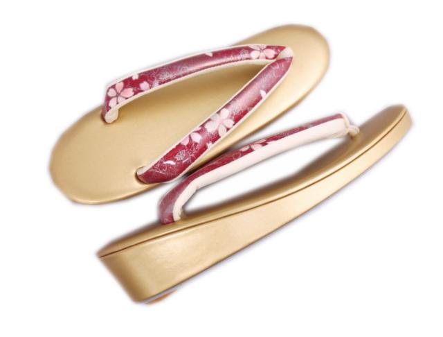 草履バッグセット 横丸型 ワイン色銀ぼかし桜さくら Ｌ 24.5cm 日本製 振袖 成人式 卒業式 袴 訪問着 着物 きもの 振袖用