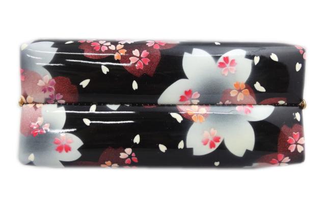 草履バッグセット 黒色地桜小桜 フリー 24.5cm 日本製 振袖 成人式 卒業式 袴 訪問着 着物 きもの 振袖用 はかま ハカマ