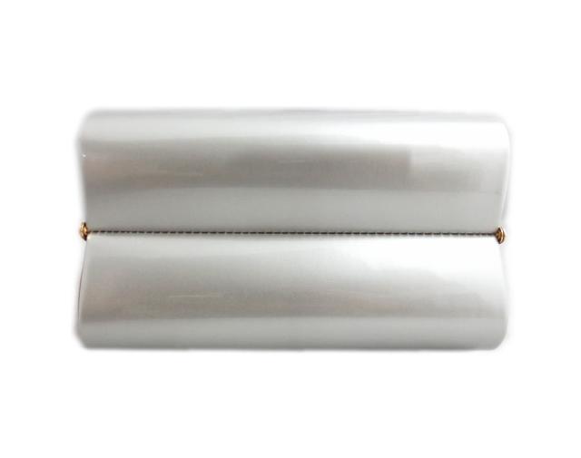 和さくら庵 草履バッグセット エナメル 横角型 市松白金 フリー ＬＬ 日本製 振袖 成人式 卒業式 袴 着物 (ＬＬ) 和さくら庵 草履バッグセット エナメル 横角型 市松白金 フリー ＬＬ