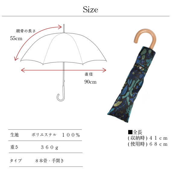 傘 レディース ブランド 人気 槙田商店 ハーバリウム Stig L 槇田商店 雨傘 日傘 晴雨兼用 折り畳み傘 ジャガード デザイン 大判 天然木 日本製 撥水加工 高級 織り ボタニカル 北欧 老舗 ギフト カラー 母の日 プレゼント ギフトラッピング無料_11