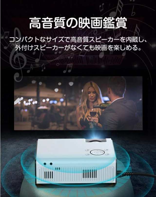 プロジェクター 小型 天井 スマホ Bluetooth 4k対応 3500ルーメン