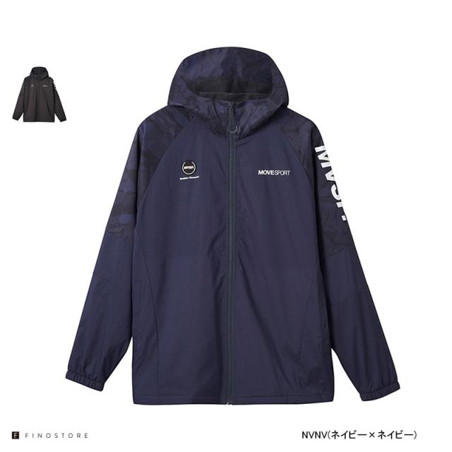 ムーブスポーツ ウインドブレーカー ヒートナビ タッチ 総柄フルジップフーディー（MOVESPORT HEATNAVI TOUGH HOODIE）ST4FWB31M メンズ トレーニングウェア スポーツウェア