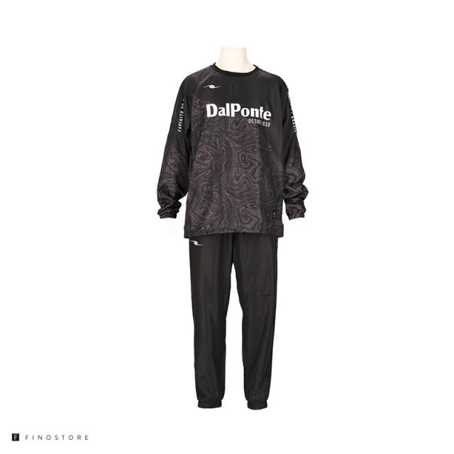 DalPonte 長袖シャツとショーツセット ブラック DalPonte 2023モデル 黒 フットサルウェア上下セット