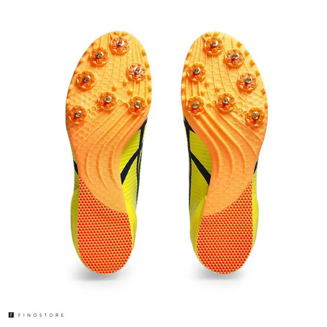 アシックス 100m〜1500m ハードル 跳躍種目 陸上スパイク ヒートフラット 12（ASICS HEATFLAT 12）1093A195 750 ユニセックス BRIGHT YELLOW/BLUE EXPANSE_3