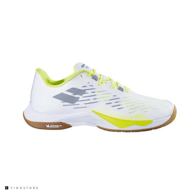 バボラ バドミントン シューズ シャドウ ツアー 5（Babolat SHADOW TOUR 5）30S24356 1091 メンズ WHITE/LIME