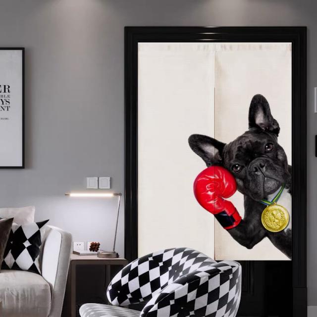犬柄のれん ロング 暖簾80x150cm イヌ間仕切りトイ・プードル雑貨 のれん 暖簾 おしゃれ カーテン 150cm 間仕切り 目隠し 和風 和柄 柴犬
