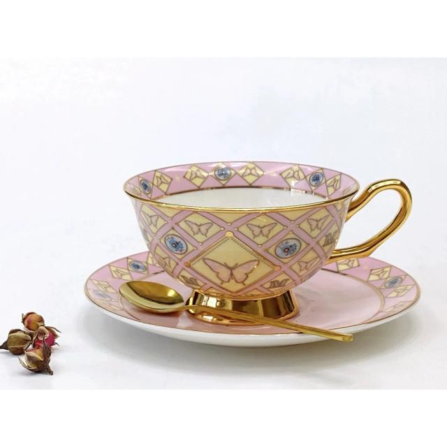 A034453ティー・コーヒーカップセット カップ＆ソーサー2客セット ．陶磁器ティーセット_5