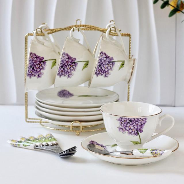 ティー・コーヒーカップセット カップ＆ソーサー6客セット ．陶磁器