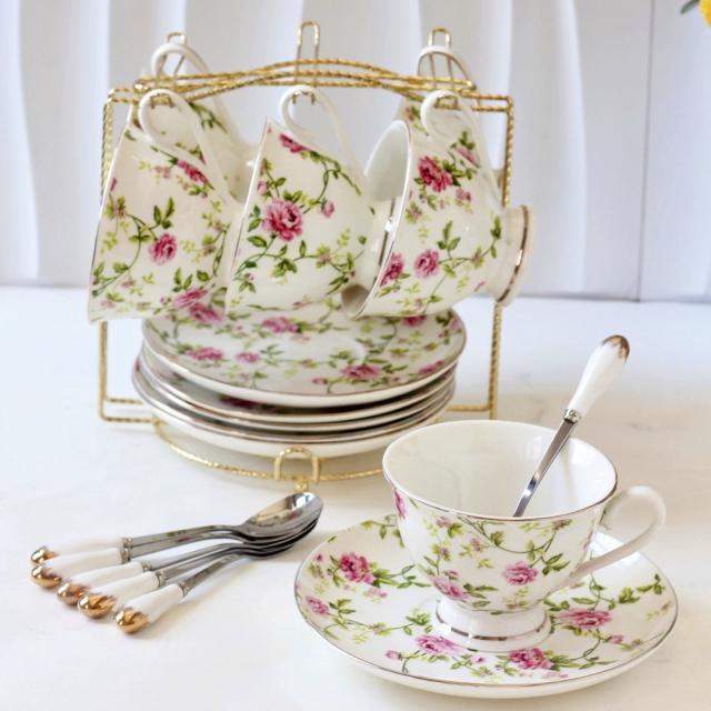 A034459ティー・コーヒーカップセット カップ＆ソーサー6客セット