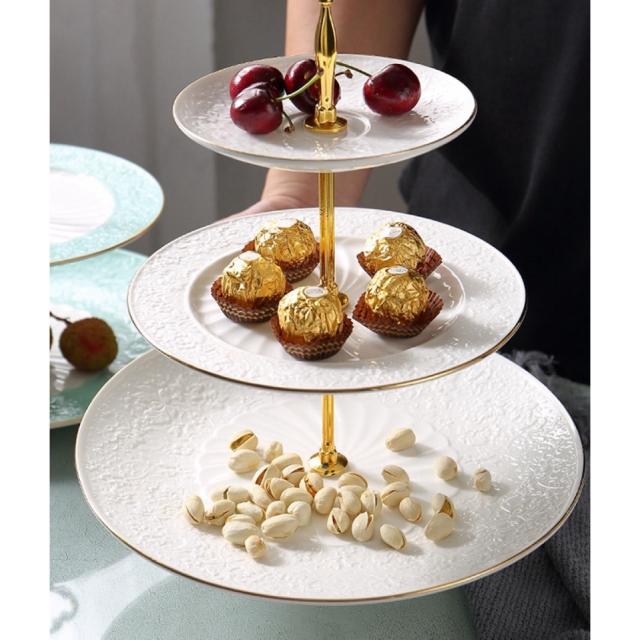 高級ケーキスタンド プレート4段セット アフタヌーンティー フルーツ トレー 皿 ケーキ スタンド プレート セット アフタヌーンティー フルーツ トレー