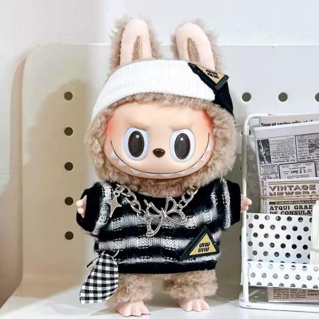 A034494新品3点セット labubuラブブぬいぐるみ服17cm着せ替え着ぐるみ