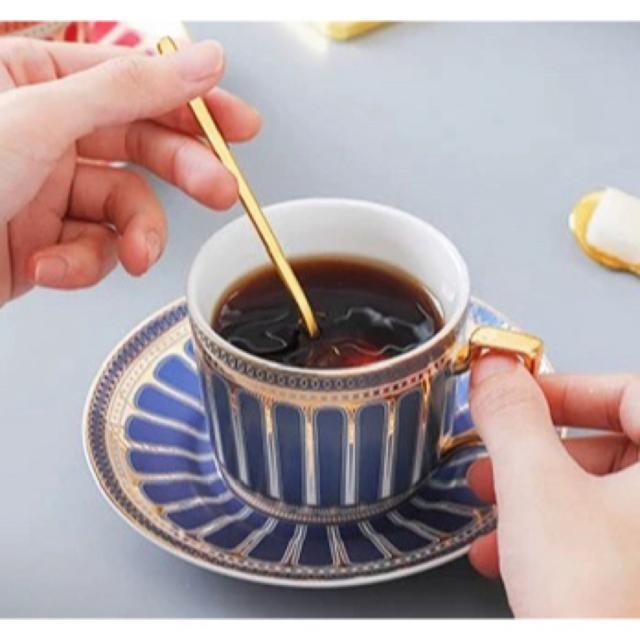 A034828ティー・コーヒーカップセット カップ＆ソーサー4客セット ．陶磁器ティーセット_2