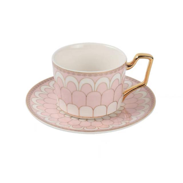 A034847ティー・コーヒーカップセット カップ＆ソーサー6客セット ．陶磁器ティーセット_4