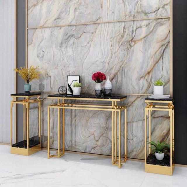 人造大理石コンソールテーブル 花台 ．玄関テーブル 北欧 植木置き 高