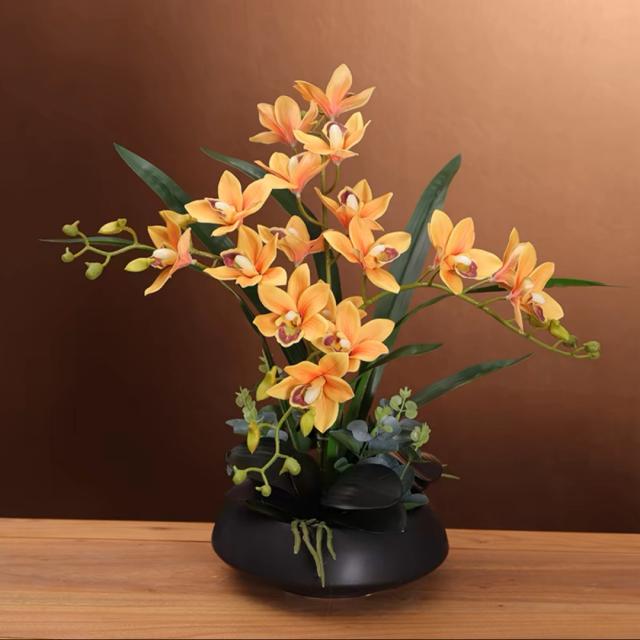A034871造花インテリア雑貨 花束コケイラン フラワーお部屋の装飾 ポット入り 造花ブーケ