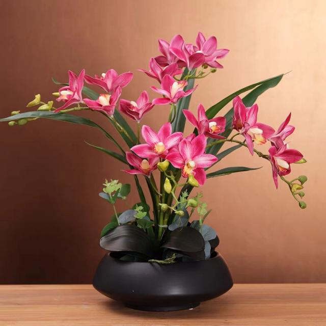 A034872造花インテリア雑貨 花束コケイラン フラワーお部屋の装飾 ポット入り 造花ブーケ