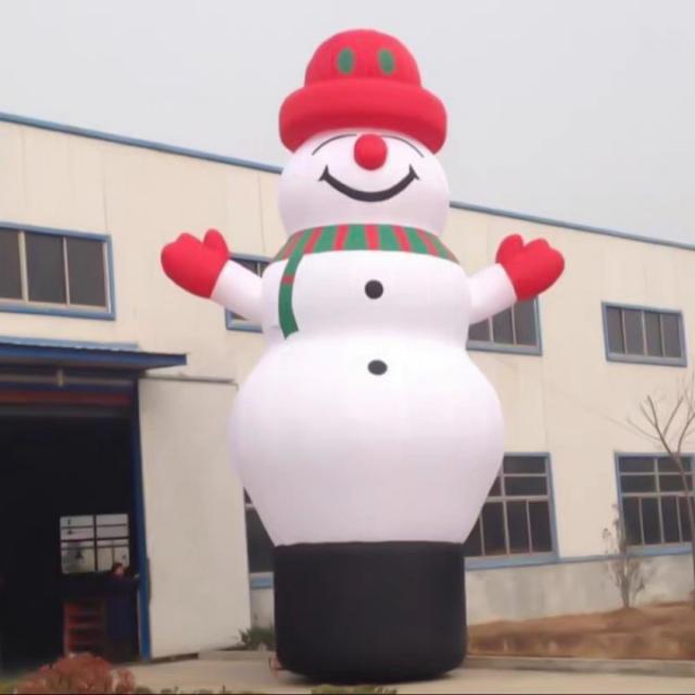 A034884クリスマス飾り 雪だるまデコレーション インフレータブル 膨らます 庭 屋外装飾