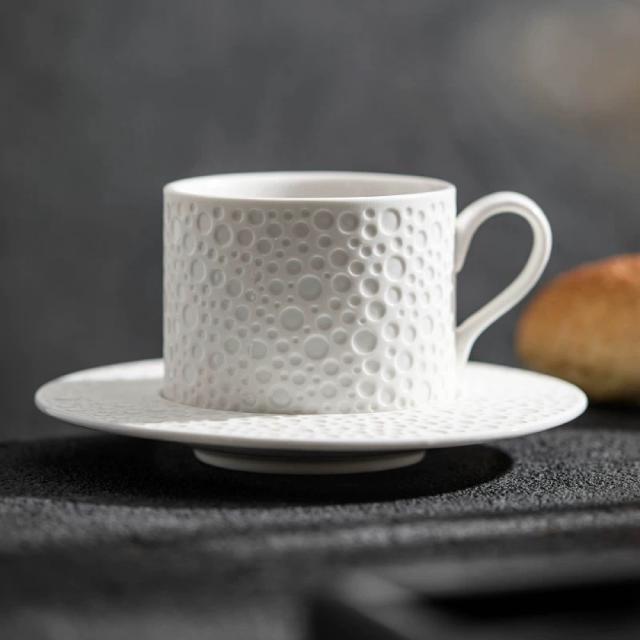 A034904ティー・コーヒーカップセット カップ＆ソーサー4客セット 陶磁器ティーセット