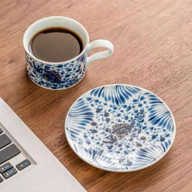 A034906ティー・コーヒーカップセット カップ＆ソーサー4客セット 陶磁器ティーセット_4