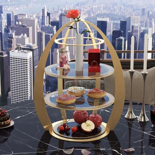 A034962高級ケーキスタンド プレート4段セット アフタヌーンティー