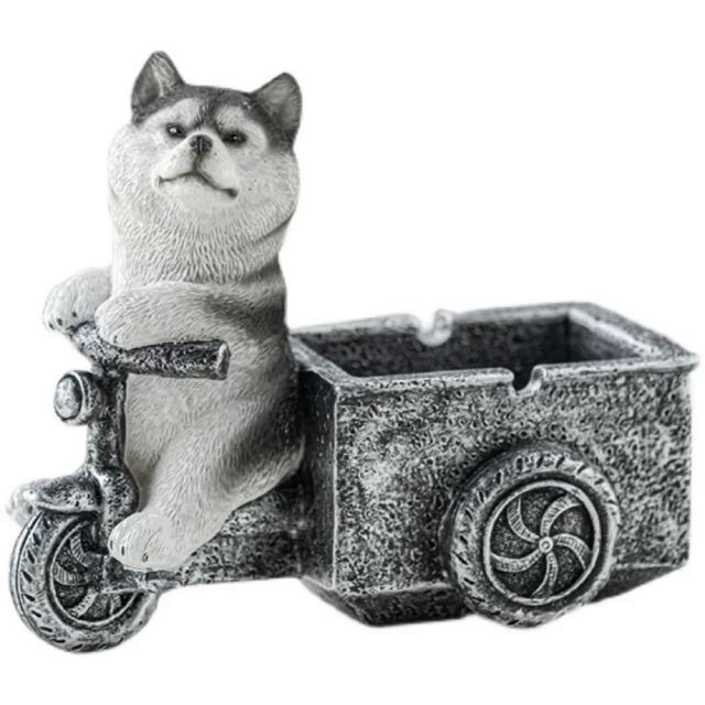 A035086ハスキー 置物 小物入れドッグ 犬 収納ボックス 卓上収納 雑貨収納 かご 灰皿 10,278円