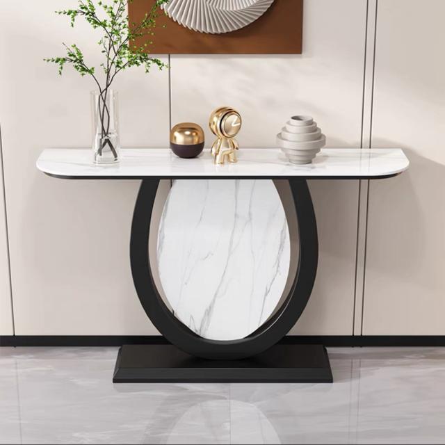 A035112高級人造大理石サイドテーブル ．コンソールテーブル 玄関