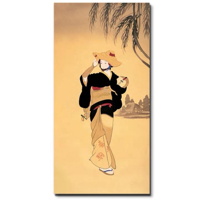A035130美人掛絵アートパネル和風アートフレーム 絵画 絵 壁画 壁掛け パネルインテリア
