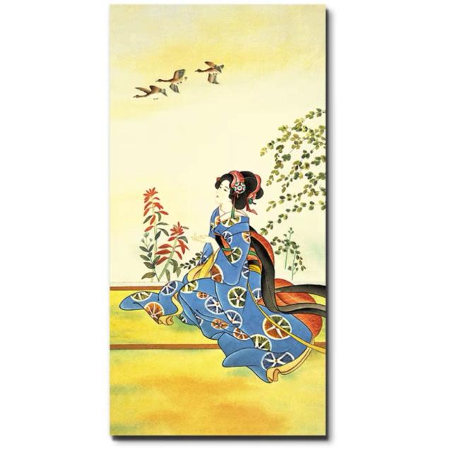 A036411美人掛絵アートパネル和風アートフレーム 絵画 絵 壁画 壁掛け パネルインテリア